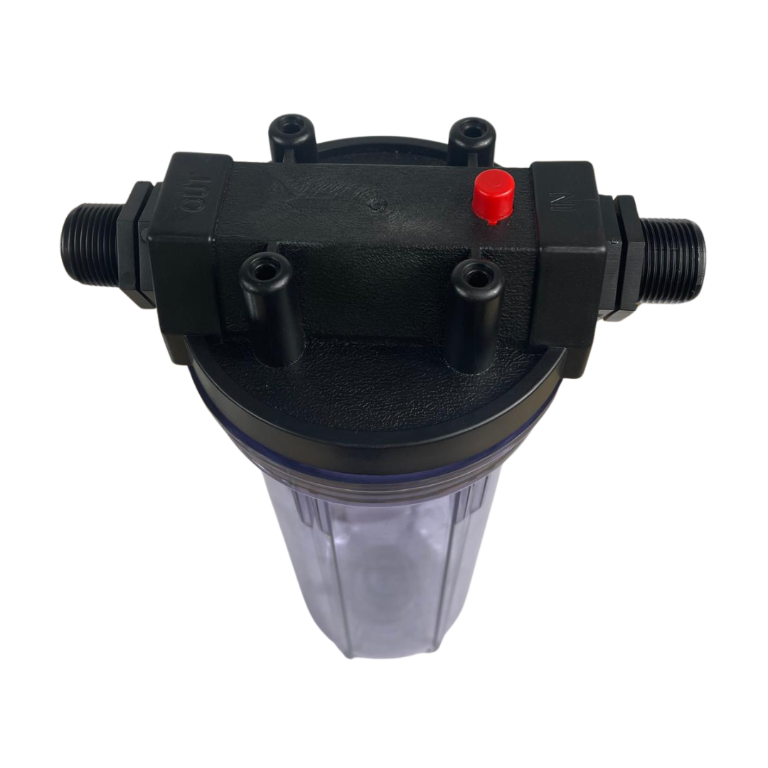 10" Water Filter Housing Kit – Fits 10" x 2.75" Cartridges, ¾" BSP + Hose Connectors