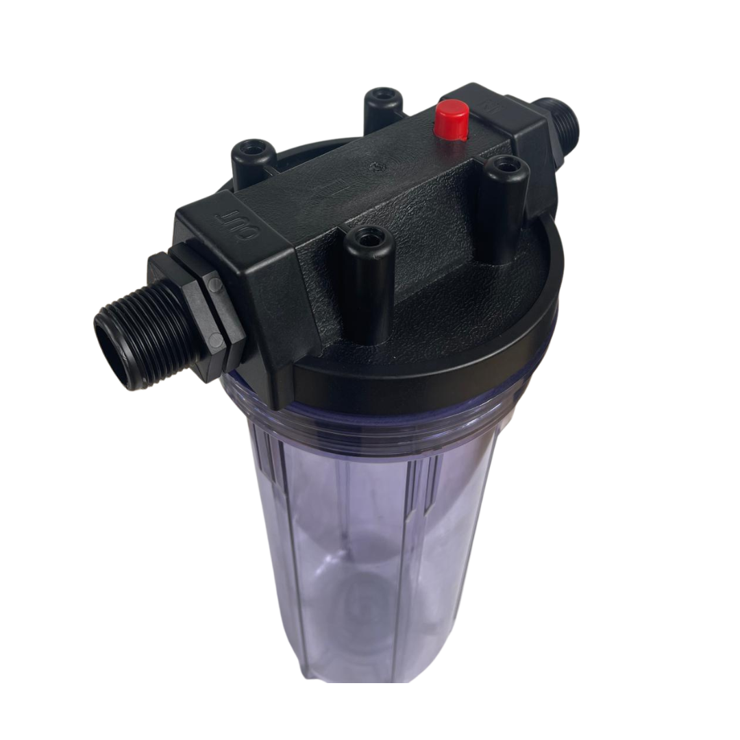 10" Water Filter Housing Kit – Fits 10" x 2.75" Cartridges, ¾" BSP + Hose Connectors