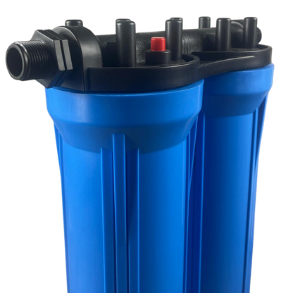 20” Dual Water Filter Housing Set – Standard Cartridge, 1” BSP, with Spanners